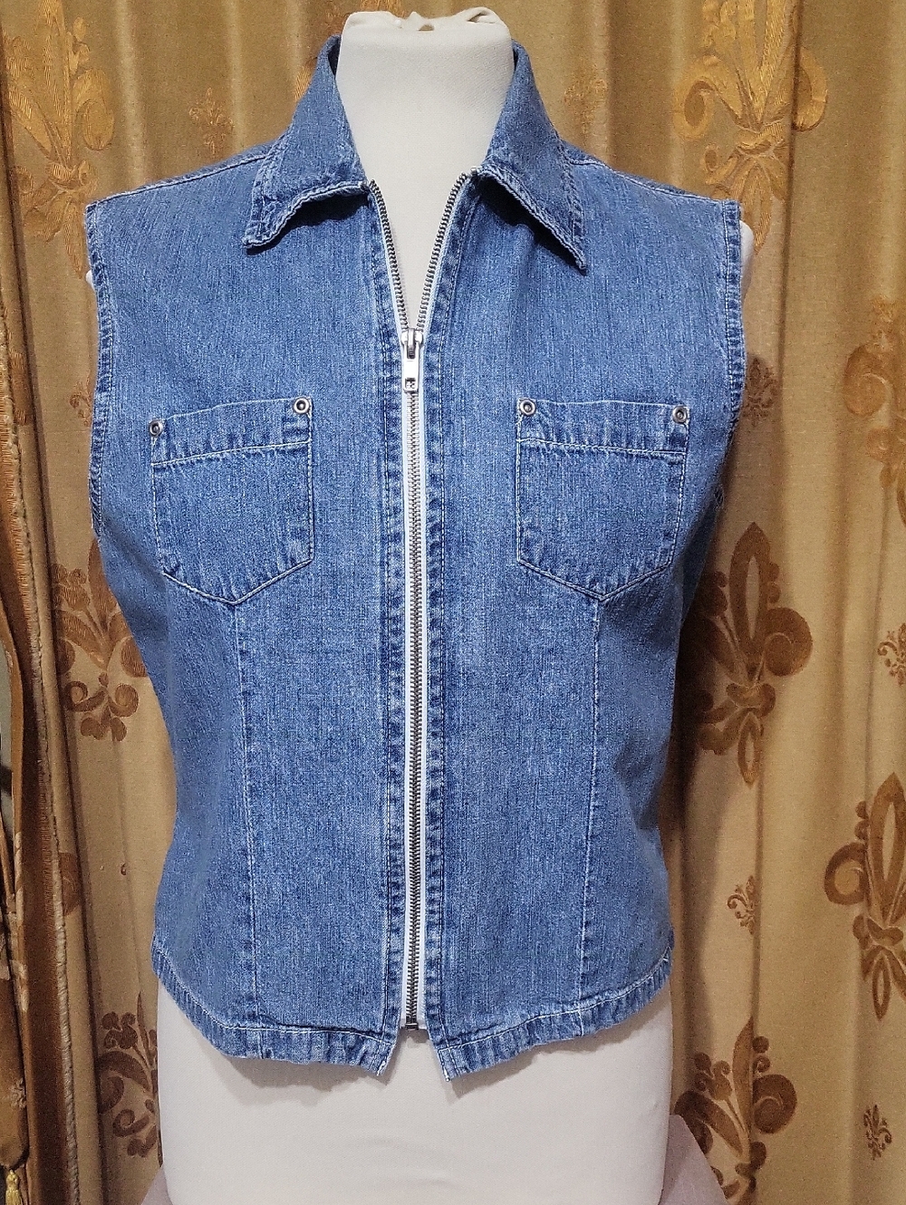 Y2K Arizona Jeans Denim Zip Vest